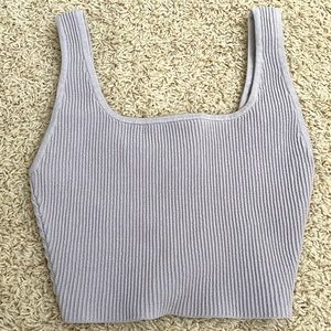 Aritzia Babaton Sculpt Knit Squareneck Cropped Tank